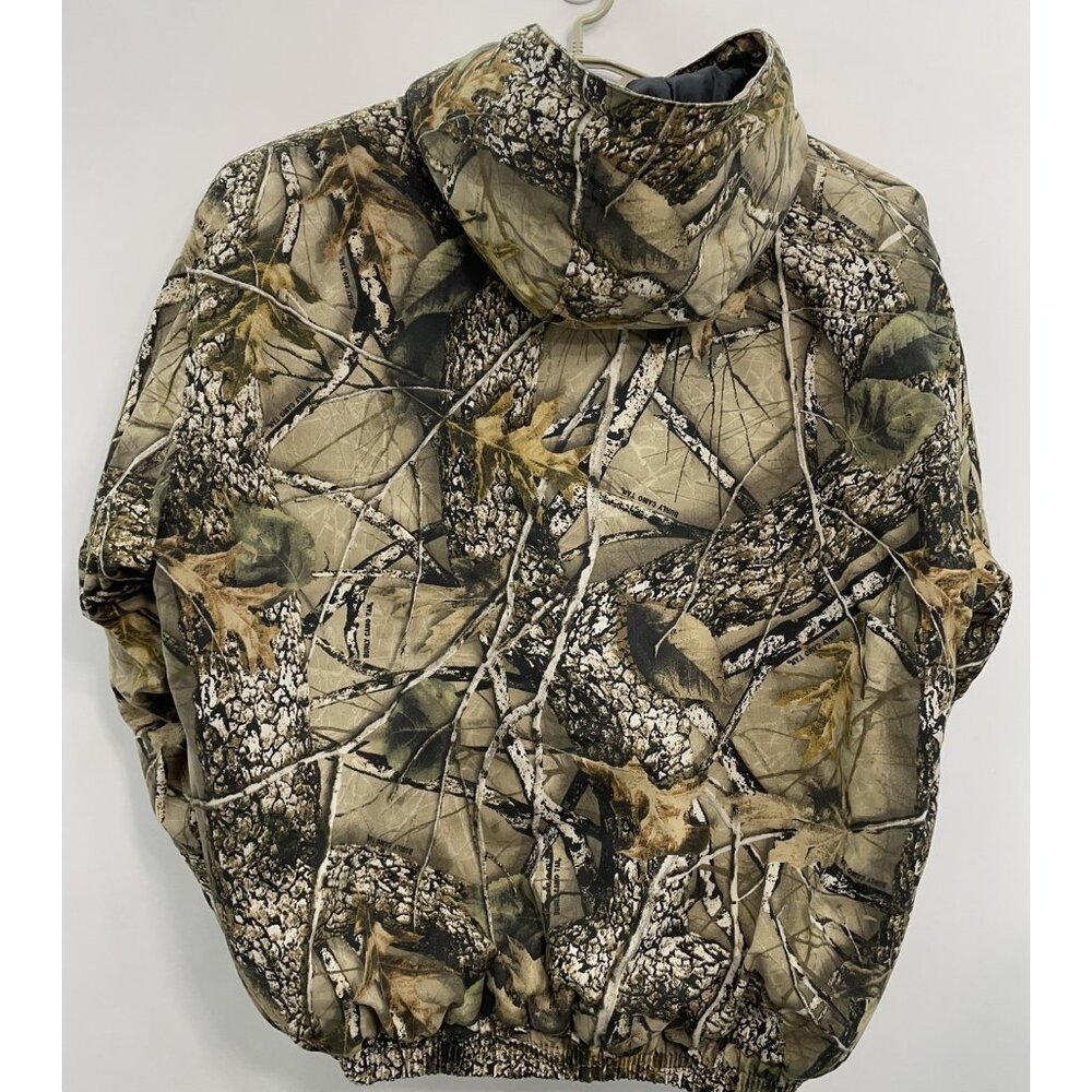 WFS Burly Camo Jacket Insulated Hunting Winter Outdoor Canvas Hooded Mens 3XL - Picture 2 of 12